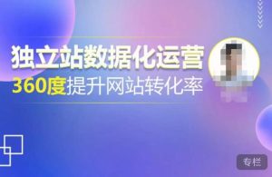 独立站数据化运营,360度提升网站转化率,亿级独立站大卖,带你用数据说话,提升转化率超过4%-鱼梓小栈