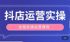 抖店运营全程实操教学课,实体店老板想转型直播带货,想从事直播带货运营,中控,主播行业的小白-鱼梓小栈