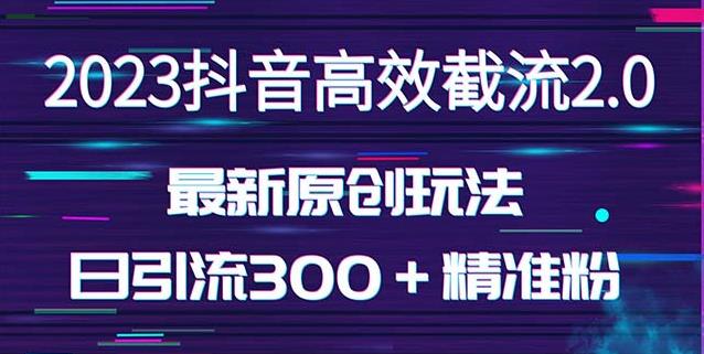 日引300＋创业粉，独家抖音高效截流2.0玩法（价值1280）-鱼梓小栈