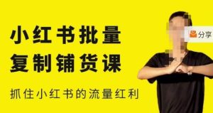 张宾·小红书批量复制铺货课，小红书0-1快速起号变现玩法，抓住小红书的流量红利（更新2023年3月）-鱼梓小栈