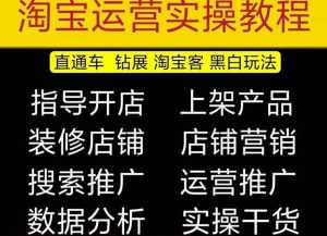 2023淘宝开店教程0基础到高级全套视频网店电商运营培训教学课程-鱼梓小栈