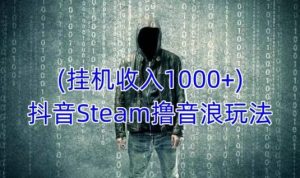 抖音Steam撸音浪玩法，挂机一天收入1000+不露脸 不说话 不封号 社恐人群福音-鱼梓小栈