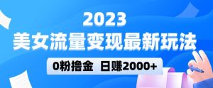 2023美女流量变现最新玩法，0粉撸金，日赚2000+，实测日引流300+-鱼梓小栈