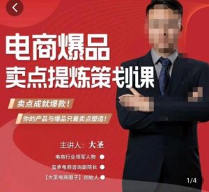 大圣·电商标品爆款卖点策划课，标品卖点成就爆款，可落地卖点提炼课-鱼梓小栈