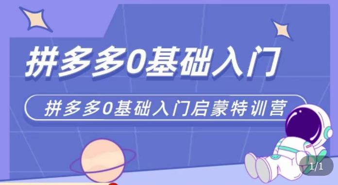 六一电商·拼多多运营0-1实操特训营，拼多多从基础到进阶的可实操玩法-鱼梓小栈