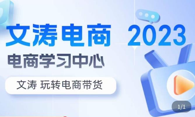 文涛电商·7天零基础自然流起号，​快速掌握店铺运营的核心玩法，突破自然展现量，玩转直播带货-鱼梓小栈