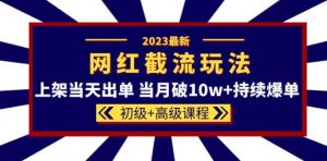 2023网红·同款截流玩法【初级+高级课程】上架当天出单当月破10w+持续爆单-鱼梓小栈