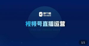 那个腾·视频号直播运营，​视频号直播推流逻辑/流量渠道解析/直播起号攻略/直播实操技巧-鱼梓小栈