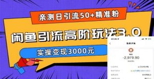 亲测日引50+精准粉，闲鱼引流高阶玩法3.0，实操变现3000元【揭秘】-鱼梓小栈