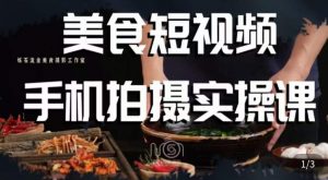 烁石·美食视频手机拍摄实操课，​美食摄影理论、手机拍摄相关设置、剪辑调色、布光原理等内容-鱼梓小栈