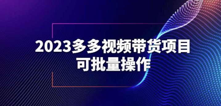 2023多多视频带货项目，可批量操作【保姆级教学】【揭秘】-鱼梓小栈
