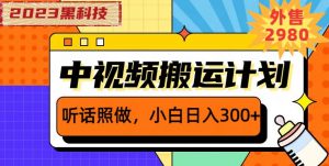 外面卖2980元2023黑科技操作中视频撸收益，听话照做小白日入300+-鱼梓小栈