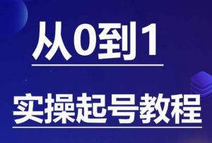 石野·小白起号实操教程，​掌握各种起号的玩法技术，了解流量的核心-鱼梓小栈