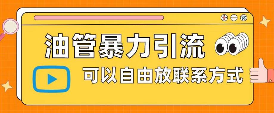 油管暴力引流，可以自由放联系方式【揭秘】-鱼梓小栈