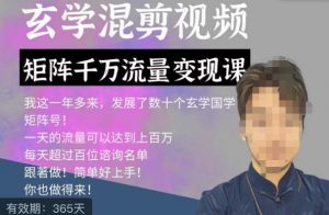 玄学国学神秘学矩阵流量变现课，带你操作如何透过强大的矩阵号流量变现-鱼梓小栈