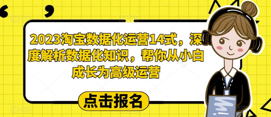 2023淘宝数据化运营14式，深度解析数据化知识，帮你从小白成长为高级运营-鱼梓小栈