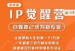 树成林·IP觉醒营，快速树立行业IP的操作方法论，让你赚到人生的第一个1万块（更新）-鱼梓小栈