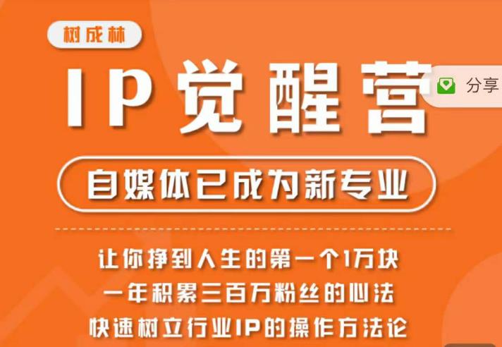 树成林·IP觉醒营，快速树立行业IP的操作方法论，让你赚到人生的第一个1万块（更新）-鱼梓小栈