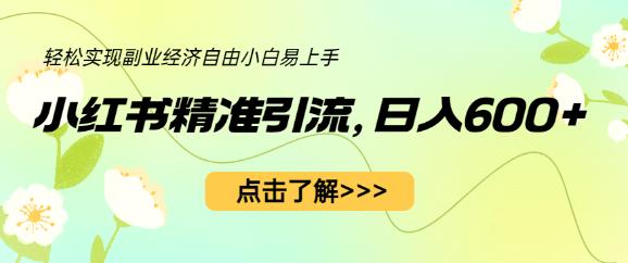 小红书精准引流，小白日入600+，轻松实现副业经济自由（教程+1153G资源）-鱼梓小栈