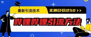 最新引流技术，哔哩哔哩引流方法，实测日引50人【揭秘】-鱼梓小栈