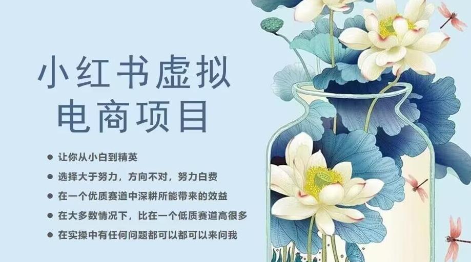 小红书虚拟电商从0到1，让你从小白到精英（20节实操课程）-鱼梓小栈