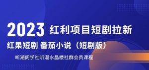 2023红利项目短剧拉新，听潮阁学社月入过万红果短剧番茄小说CPA拉新项目教程【揭秘】-鱼梓小栈
