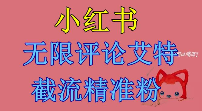小红书无限评论艾特截流精准粉（软件+教程）-鱼梓小栈