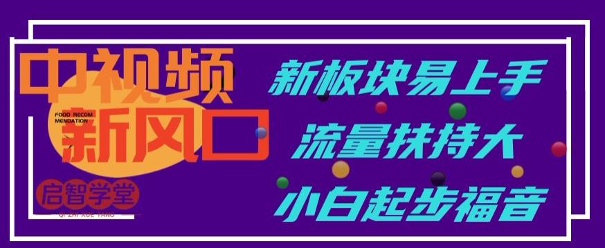 中视频新风口，新板块易上手，流量扶持大，小白起步福音【揭秘】-鱼梓小栈