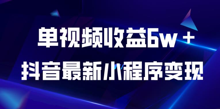 抖音最新小程序变现项目，单视频收益6w＋，小白可做【揭秘】-鱼梓小栈
