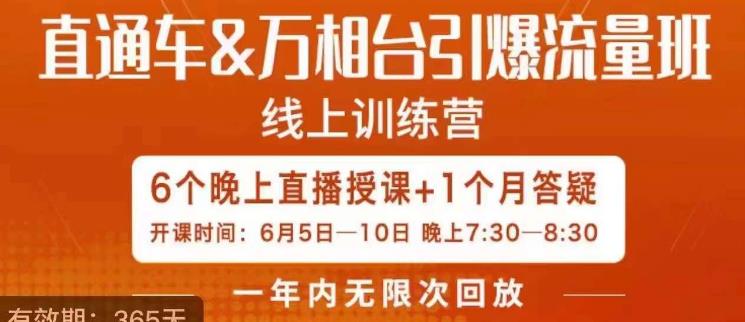 直通车&万相台引爆流量班，6天打通你开直通车·万相台的任督二脉-鱼梓小栈