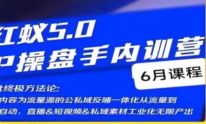 红蚁5.0IP操盘手内训营，IP操盘终极方法论-鱼梓小栈