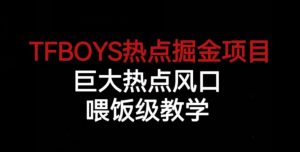 TFBOYS热点掘金项目，巨大热点风口，喂饭级教学-鱼梓小栈