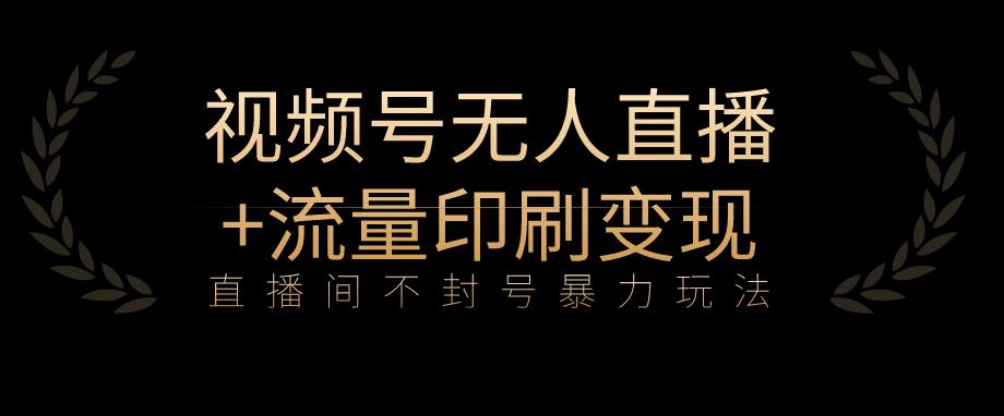 全网首发视频号不封号无人直播暴利玩法+流量印刷机变现，日入1000+【揭秘】-鱼梓小栈