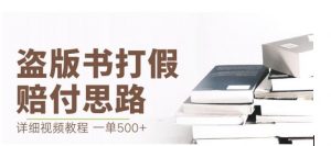 最新盗版书赔付打假项目，一单利润500+【详细玩法视频教程】【仅揭秘】-鱼梓小栈