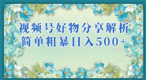 视频号好物分享解析，简单粗暴可以批量方大的项目【揭秘】-鱼梓小栈