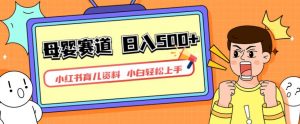 小红书育儿资料，一部手机可操作，多种变现方式，日入500+，私域变现，长期可持续项目【揭秘】-鱼梓小栈