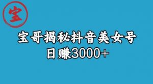 宝哥揭秘抖音美女号玩法，日赚3000+【揭秘】-鱼梓小栈