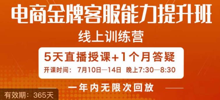 电商金牌客服能力提升班，提升客服能力是你店铺业绩的关键要素-鱼梓小栈