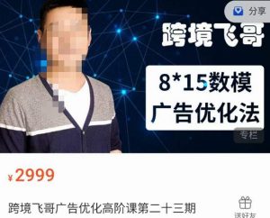 跨境飞哥·广告优化高阶课第二十三期，​8*15数模广告优化法，用数据驱动决策-鱼梓小栈
