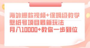 海外爆款视频+保姆级教学，壁纸号项目最新玩法，月入10000+教你一步到位【揭秘】-鱼梓小栈