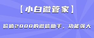 【小白微管家】价值2000的微信助手，功能强大-鱼梓小栈