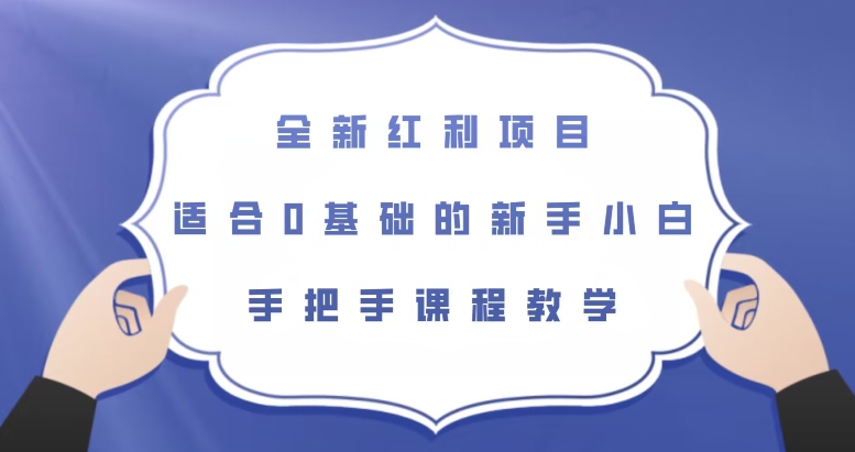 全新红利项目，适合0基础的新手小白，手把手课程教学【揭秘】-鱼梓小栈