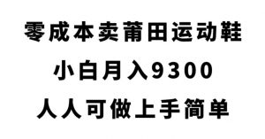 零成本卖莆田运动鞋，小白月入9300，人人可做上手简单【揭秘】-鱼梓小栈