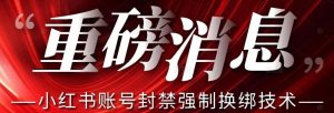 【最新】小红书账号封禁强制换绑技术可日赚300-鱼梓小栈