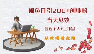 闲鱼精准引流创业粉，日引200+，当天见效，从此横着走-鱼梓小栈