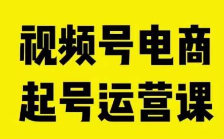 视频号电商起号运营课，教新人如何自然流起号，助力商家0-1突破-鱼梓小栈