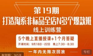 打造淘系非标全店N多个爆款线上课，​5天直播课-鱼梓小栈