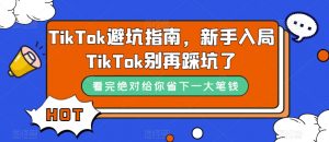TikTok避坑指南，新手入局TikTok别再踩坑了-鱼梓小栈