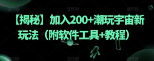 【揭秘】加入200+潮玩宇宙新玩法(附软件工具+教程)-鱼梓小栈