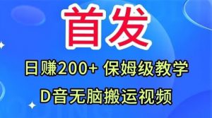 首发，抖音无脑搬运视频，日赚200+保姆级教学【揭秘】-鱼梓小栈